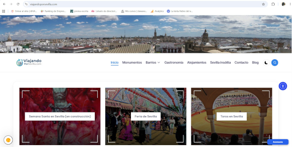Página front de ViajandoporSevilla.com - ViajandoporInternet.com